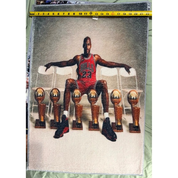 Unbranded Other - Michael Jordan Chicago Bulls 6 Rings Trophy Area Rug 22x31 NBA Decor